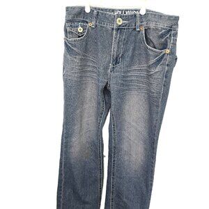 Hollywood Jeans Low Boot Pocket Accents 34x32 Distressed